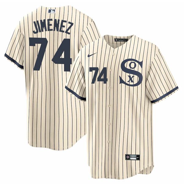Men Chicago White Sox #74 Jimenez Cream stripe Dream version Game Nike 2021 MLB Jersey->chicago white sox->MLB Jersey